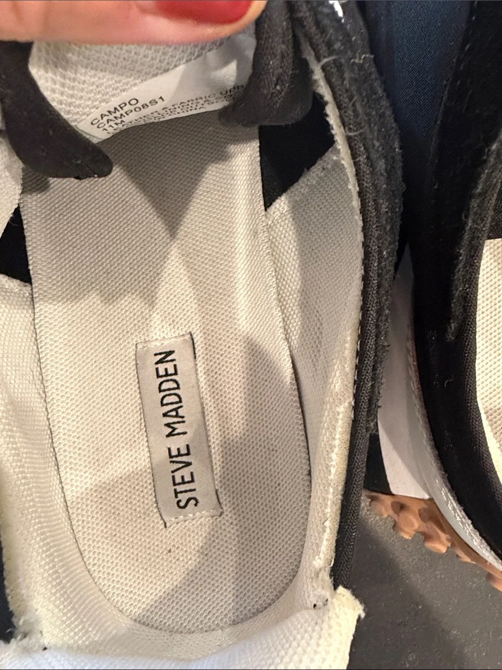 Steve Madden Black and White Retro  Sneakers